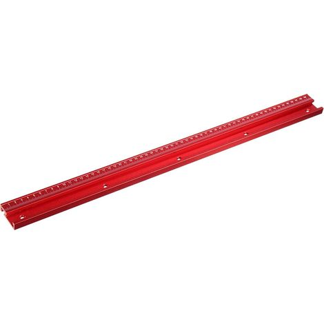 Rail à onglet en T aluminium rouge type 45 longueur 500mm (1/5)