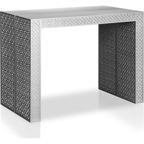 Table Console Extensible "Orient" 50-200cm Gris