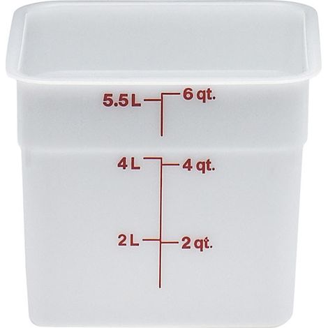 Boîte à provisions carrée Camsquare - 21.5 x 21.5x 18.5 cm - Blanc - Lot de 6 - Cambro