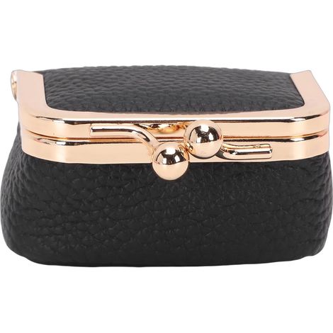 Mini Boîte à Bijoux Organisateur D'inspiration Vintage pour Voyage Étui en Cuir PU Noir 1 Unité (1/5)
