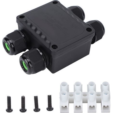 Scatola di derivazione impermeabile IP68 con 4 ingressi per cavi da 10-14 mm, ideale per installazioni esterne e subacquee. (1/5)