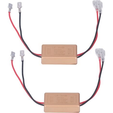 2 x module clignotant LED LF‑300B H1 pour feux de voiture, contrôleur de signal lumineux stroboscopique (1/5)