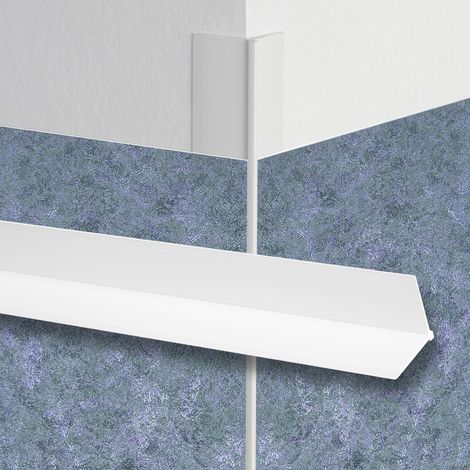 LEMAL bandes d'angle pour papier 2 mètres - angle protection bords profilé blanc 23x23mm TE0101: 10 tasseaux / 20 mètres, TE0101