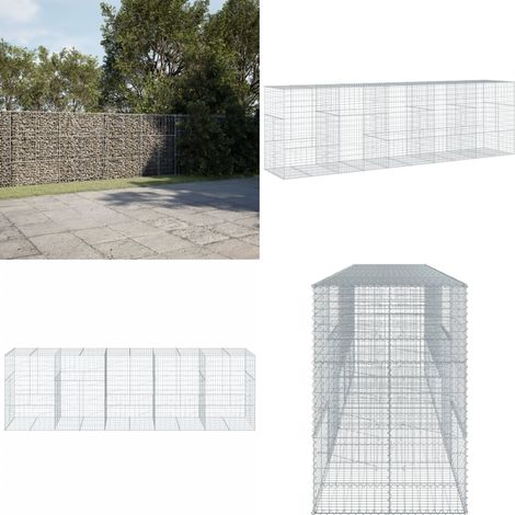 vidaXL Gabione mit Deckel 500x100x150 cm Verzinktes Eisen (1/5)