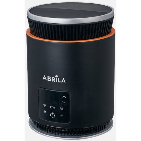 Termoventilatore Attica in ceramica nera 1800W DC con timer 25cm
