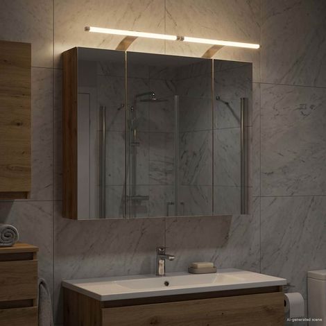 vidaXL  Bathroom Mirror Cabinet  Artisian Oak 80 x 14.5 x 70 cm