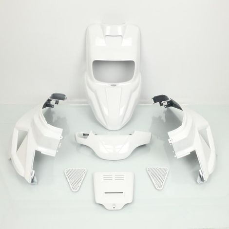Kit carénage Replay blanc brillant 7 pièce pour scooter MBK 50