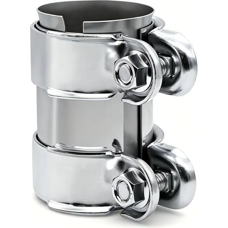 Raccord d'Échappement – Acier Inoxydable, Ø55 mm, Double Collier (1/5)