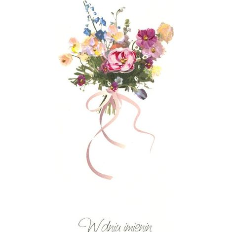 Namenskarte I 16 - Blumenstrauß