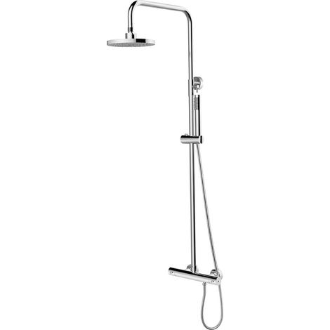 Ensemble de douche chromé Decco Illusion avec thermostat Besco (1/3)