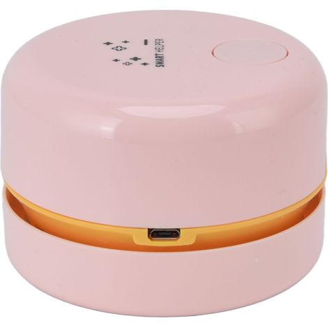 Aspirateur de bureau mini USB rechargeable, balai automatique pour poussière de table, batterie 18650, 600mAh, rose (1/5)