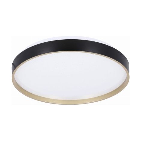 Plafonnier moderne noir rond or LED 18W Florida Candellux