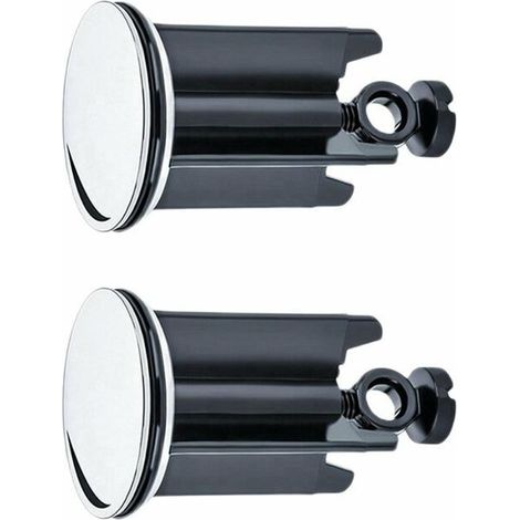 Tappi universali per lavelli Ø 40 mm, set da 2, tappi di scarico cromati, ottone, con guarnizione in gomma, tappo regolabile in altezza, scarico vasca in acciaio inox, BR-Vie