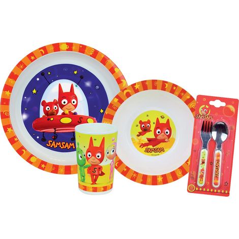 Samsam Lot Vaisselle En Plastique Réutilisable (1/5)