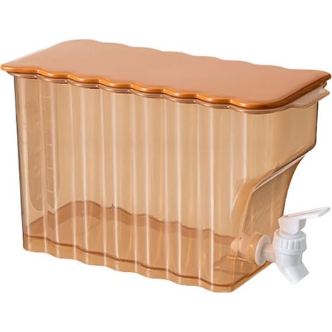 Pichet d'eau froide avec robinet, pichet hermétique pour réfrigérateur, orange (1/5)