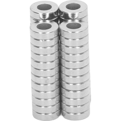 50 Stück Hochleistungs-Rundmagnete aus Neodym, M4, 4 mm Loch, starkes Neodym-Magnetset für die Werkstatt