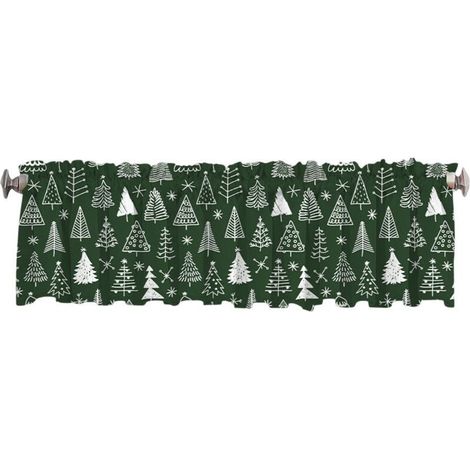 Cantonnière de Noël, cantonnières de Noël à flocons de neige pour fenêtres, cantonnières à œillets, habillage de fenêtre de Noël à flocons de neige, petit rideau pour Noël et l'hiver// (1/5)