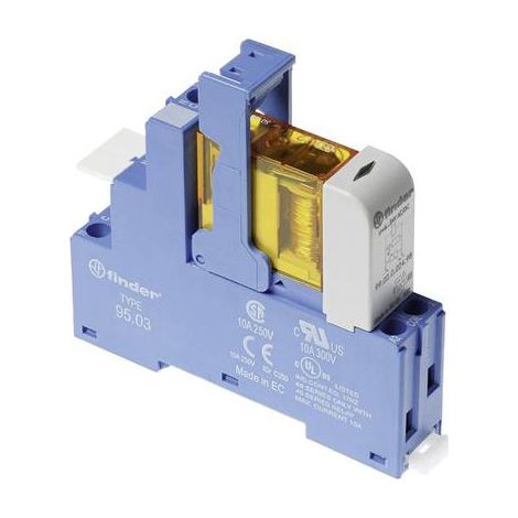 Finder 48.31.7.012.0050 Module relais Tension nominale: 12 V/DC Courant de commutation (max.): 10 A 1 inverseur (RT) 1