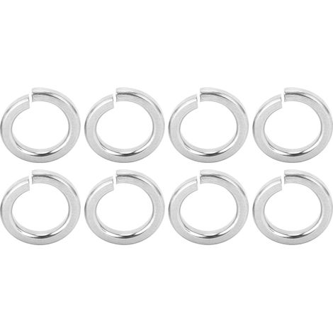200 rondelles frein fendues M8 en acier inoxydable 304, diamètre extérieur 12,7 mm (0,5 pouce), quincaillerie de fixation pour l'industrie mécanique