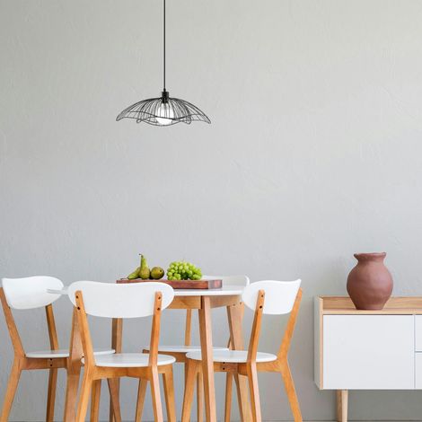 Suspension design noire filaire forme fleur 50 cm SINOP (1/5)