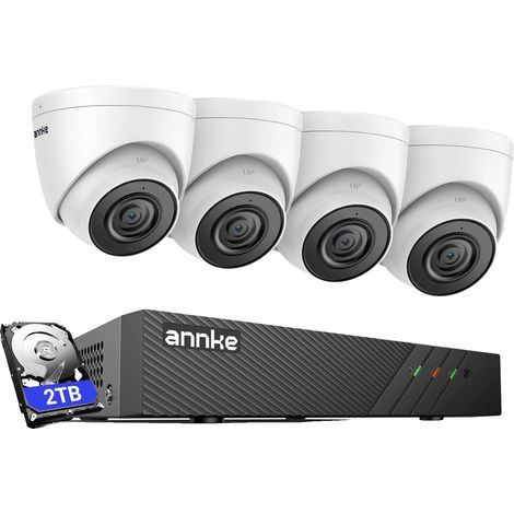 Sicherheitskamerasystem, KI-Erkennung, 24/7 Audioaufnahme, 4 Cams, 2T (1/2)