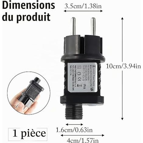 LED Flashing Light with Flashing Plug, 8 Operating Modes and Timer Function, LED Transformer for Garden Lighting and Curtain Lights (1/4)