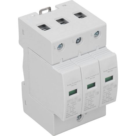 Boîtier de distribution blanc avec protection contre les surtensions IP20, boîtier de jonction simple et sûr, parafoudre 60 kA triphasé 385 V (1/5)