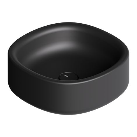 IDILLA vasque 40x40. Noir mat. Bonde. Sans Siphon