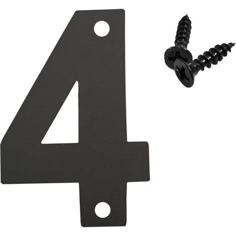 Chiffres Adresse Extérieur Flottants - Métal Noir - Résistant Aux Intempéries Et À La Rouille - Installation Facile - Pour Jardin Garage Boîte Aux Lettres - 1 Pièce (1/5)