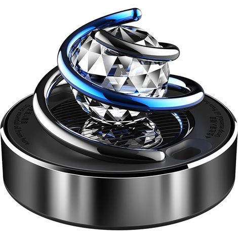Désodorisant solaire rotatif pour voiture, diffuseur d'aromathérapie créatif avec boule de cristal, accessoires de décoration intérieure (1/5)