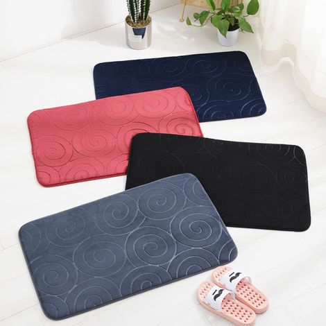 Set di tappetini da bagno, copriwater, tappetino elastico di buona qualità, 3 pezzi, in fibra di poliestere assorbente, tessuto aderente, morbido e confortevole per il bagno (grigio).