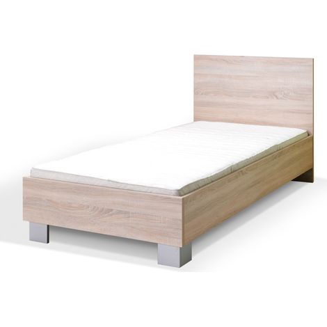 Cama infantil 90x190 colección DUNDEE, color roble.