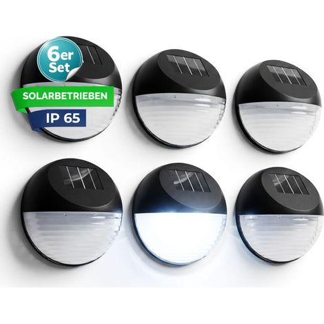 ® 6x Lampe solaire LED Éclairage extérieur Jardin Rechargeable Autonomie 8 heures luminaire illumination (1/5)