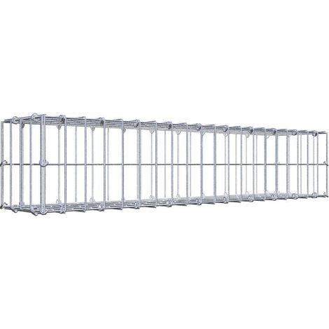 Gabiondeco - Gabion 100 cm x 20 cm x 20 cm (L x H x P). mailles 5 x 10 cm. Fermeture par anneaux en c - Made in Germany (1/5)