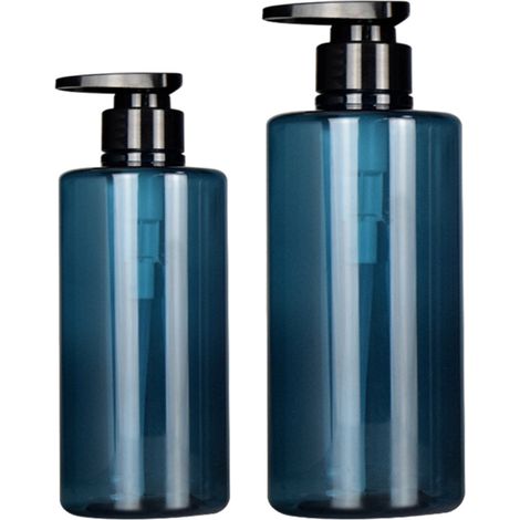 Botellas dispensadoras de champú reutilizables, juego de 2, con bomba para champú y acondicionador, para baño/ducha, 300 ml y 500 ml.