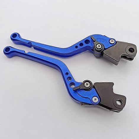 Guidon modifié en alliage d'aluminium pour motos BMW K1600 HP2 Enduro, avec frein et embrayage hydrauliques (bleu, à poignée longue). (1/5)