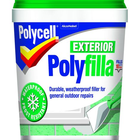 Polycell Polyfilla Multi Purpose Exterior Filler - Ready Mixed Tub - 1 Kg