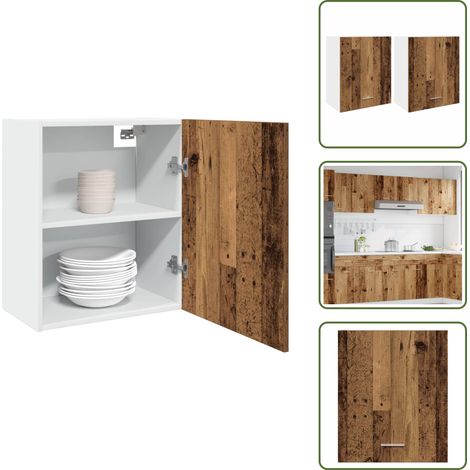 Armadi da cucina - vidaXL Mobili Pensili “Lyon” 2 pz Legno Antico 50x31x60 cm - Armadi a parete cucina