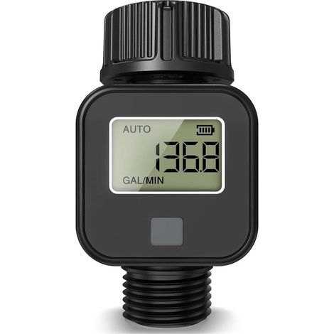 Digitaler Wasserzähler – Hohe Präzision, IP6X, misst Wasserverbrauch und Durchflussrate, für Gartenschläuche (SGS05-G) (1/4)