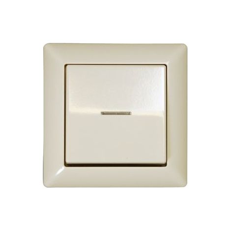 Jung interrupteur à bascule à voyant, plaque complète, AS 500, blanc, AS590KO5