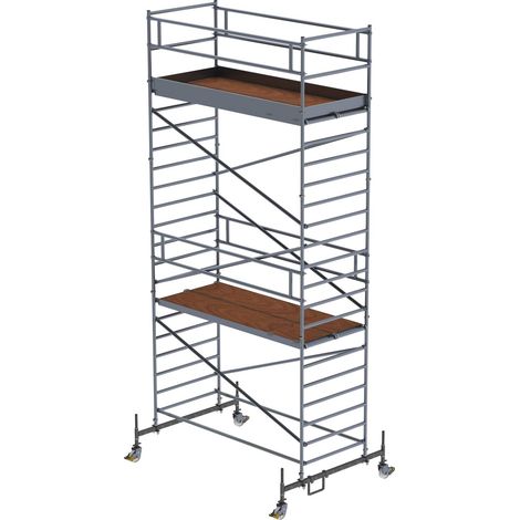 MUNK Rollgerüst mit Doppelplattform 1,35x3,00m Plattform, 7,35m AH (1/2)