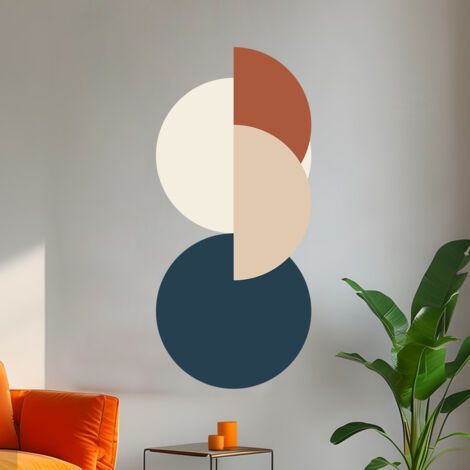 PA Wandaufkleber, abstrakter Kreis, Boho-Wandaufkleber, Bogen, beige, Boho-Deko-Aufkleber, Badezimmer, Schlafzimmer, Kinder, Baby, Dekoration (1/5)