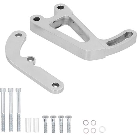 3 supports de montage de direction assistée chromés polis pour moteur CHEVY LWP SMALL BLOCK 262‑400 (1/5)
