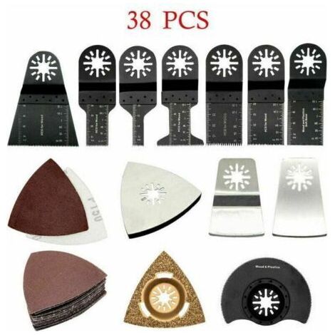 Kit d'accessoires de lame de scie multi-outils, 38 lames multi-maîtres oscillantes pour Dremel Fein Multimaster Makita Bosch Rockwell