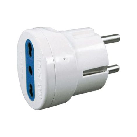 ADATTATORE PRESA BIPASSO 10/106A CON SPINA SCHUKO