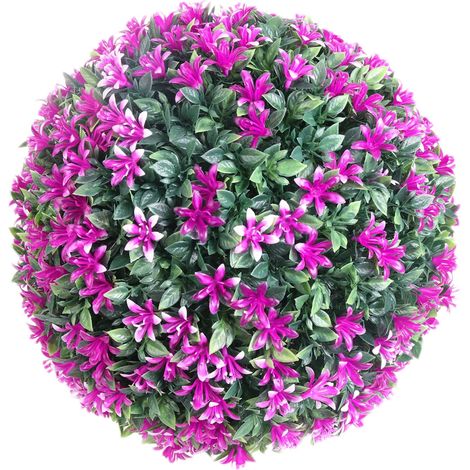 Boule De Fleurs Artificielles - 20 cm Diamètre - Décoration Pour Jardin Arrière Terrasse Balcon Mariage Intérieur - 1 Pièce (1/5)