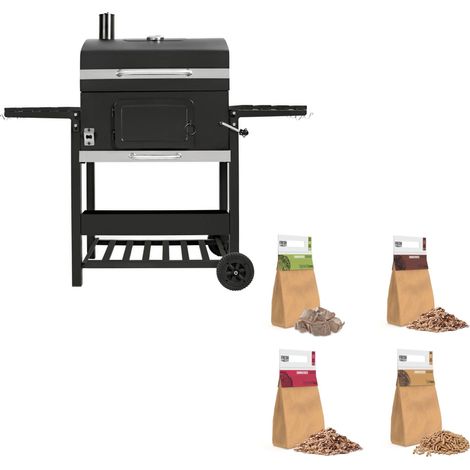 XL BBQ Smoker Grill & Wood Chips/Chunks (1/5)
