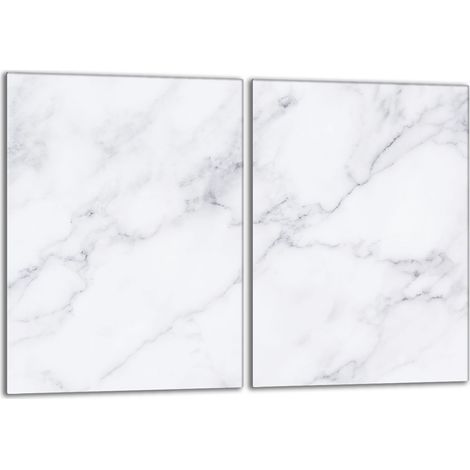 Protezione per piano cottura in vetro 2x40x52 Marmo (1/5)