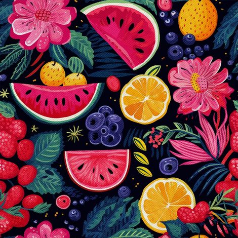 Tela decorativa para exteriores Oxford - Motivo frutal  DX6584 (1/5)