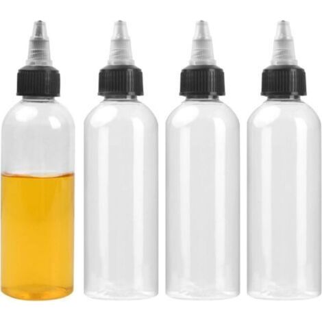 4 Pièce Bouteille a Sauce, Portable Flacons Souples en Plastique Bouteille Pressable pour Condiments Moutarde Sauce piquante e (1/4)
